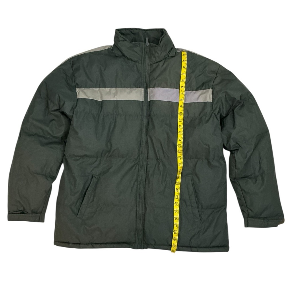 Totes Men’s Puffer Storm Jacket Winter Zip Up Coat Insulated Green Gray 2XL - Picture 8 of 16